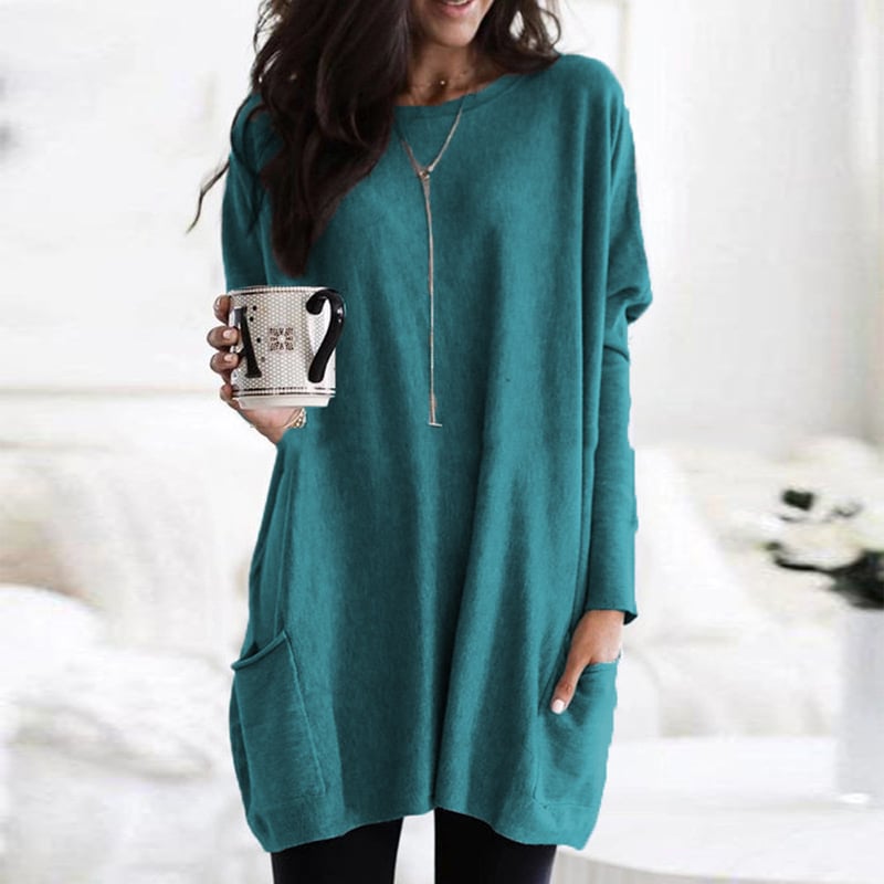 Iris - Pocket Long Sleeve Sweater