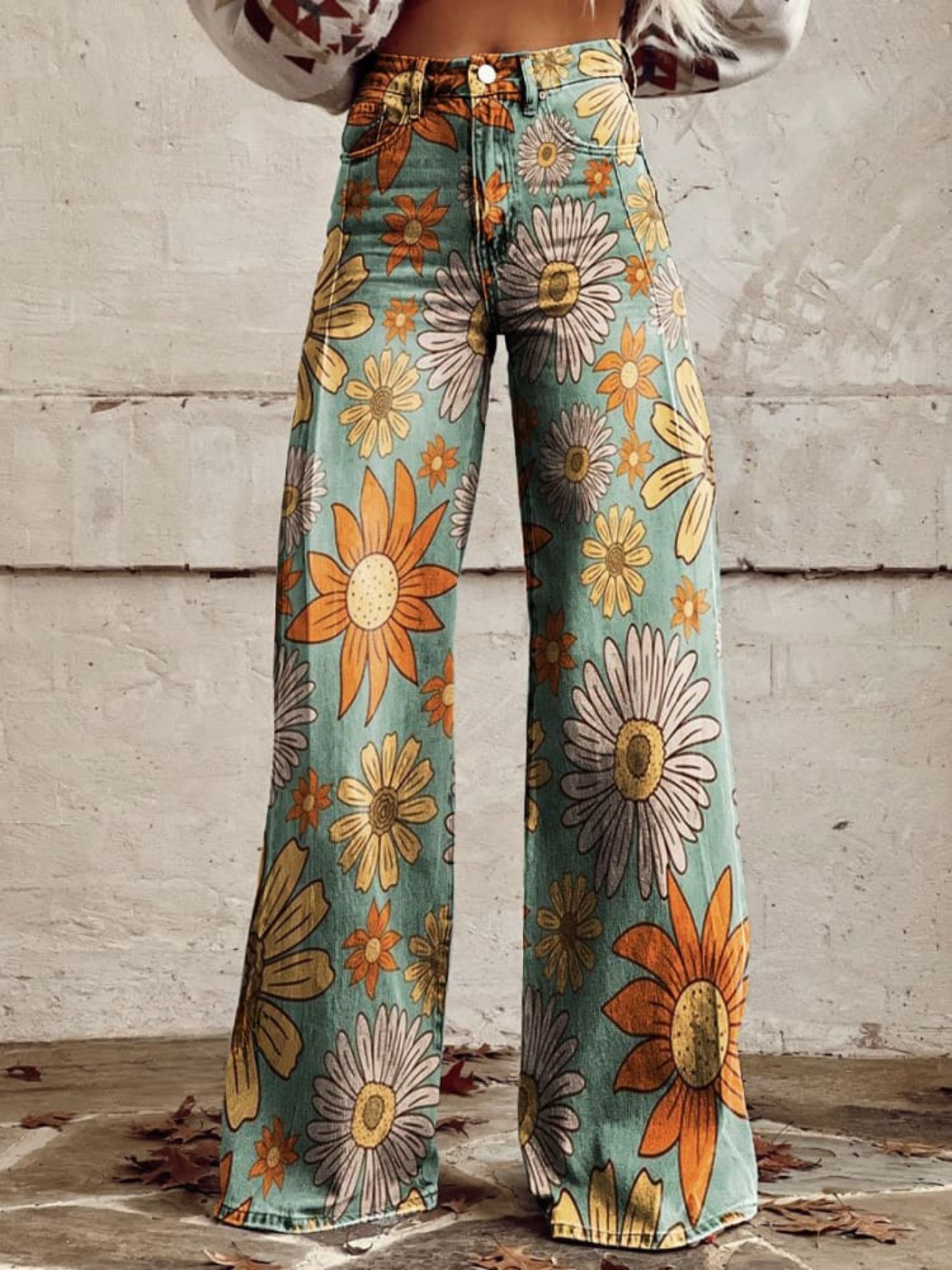 Tonia | Vintage Wide-Leg Floral Pants