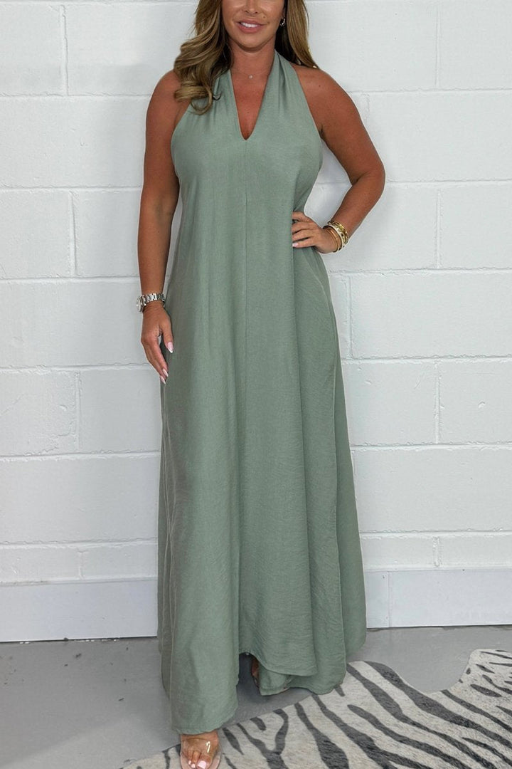 Elizabeth - Halter Neck Maxi Dress