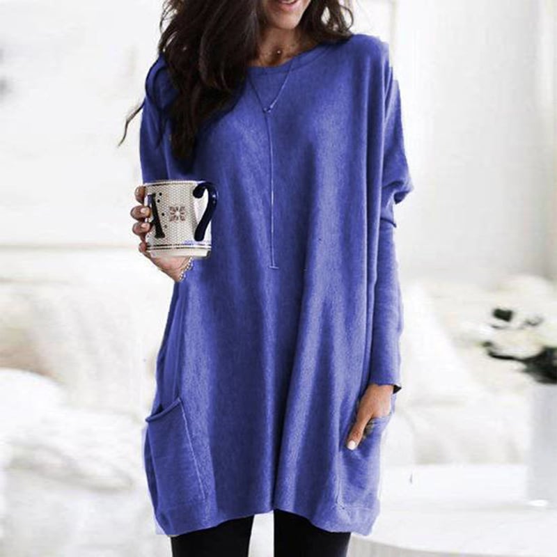 Iris - Pocket Long Sleeve Sweater