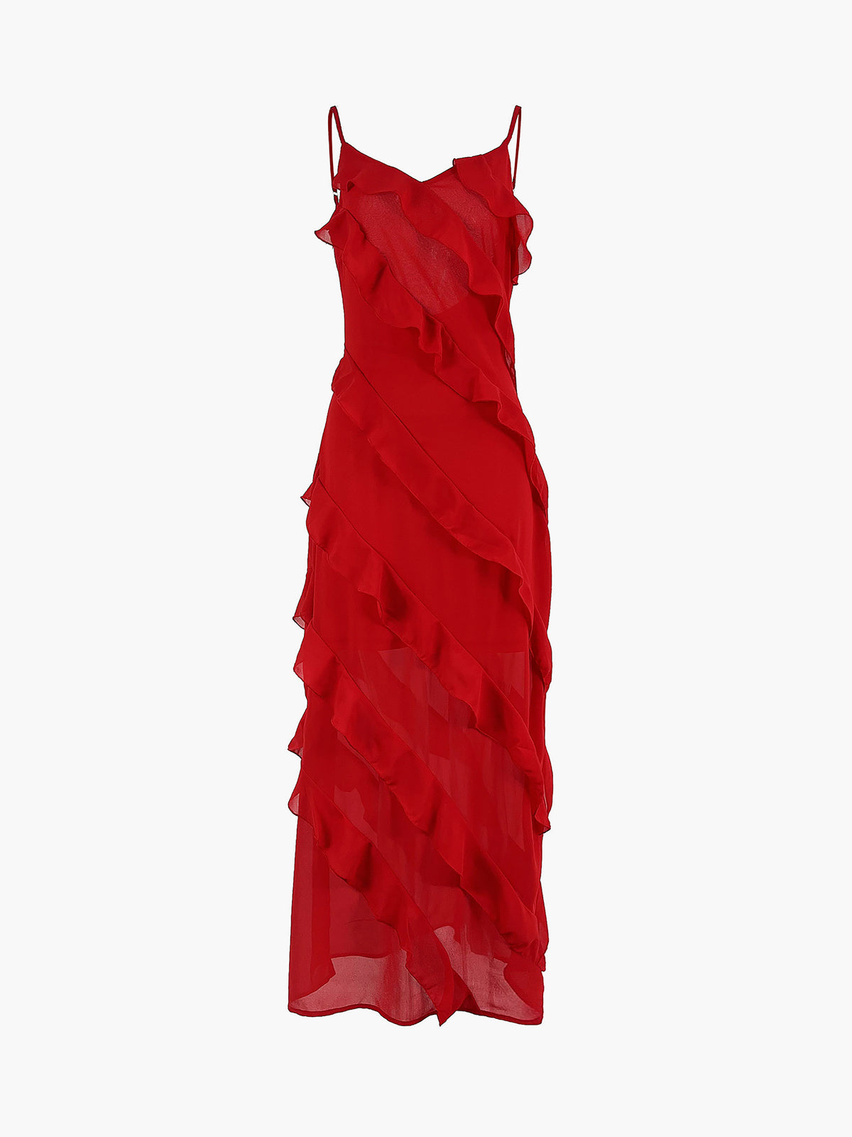 Scarlett - Daring Ruffled Maxi Dress