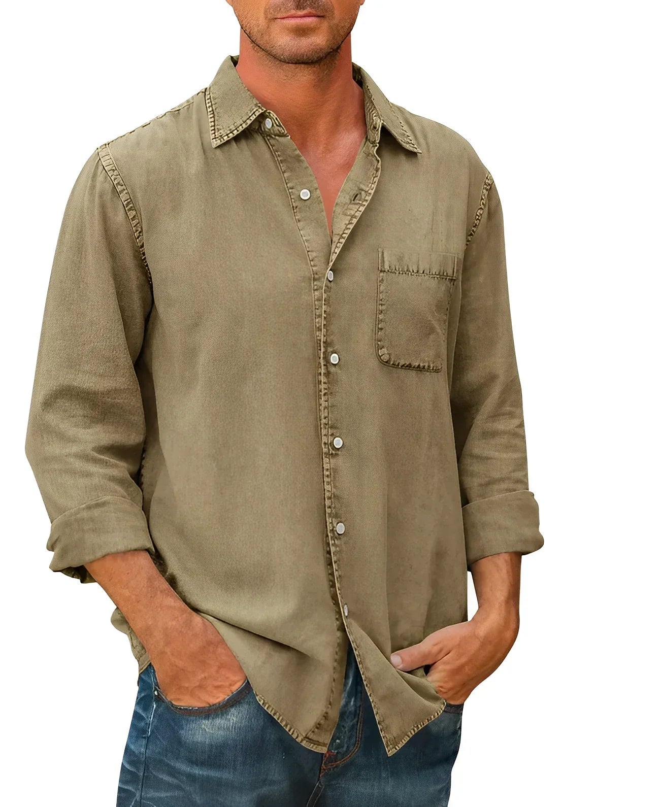 Klaus - Casual long-sleeve shirt