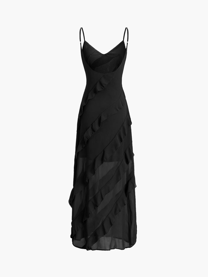 Scarlett - Daring Ruffled Maxi Dress