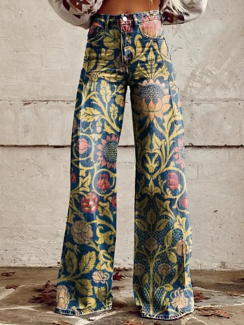 Fleur - Vintage Wide-Leg Pants