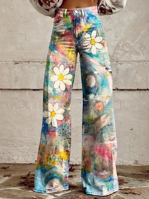 Maisie | Dreamy Daisy Wide-Leg Pants