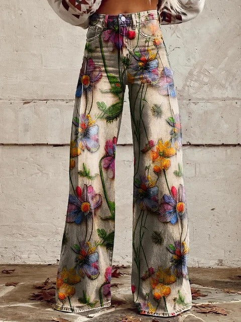 Iris | Wildflower Meadow Wide-Leg Pants