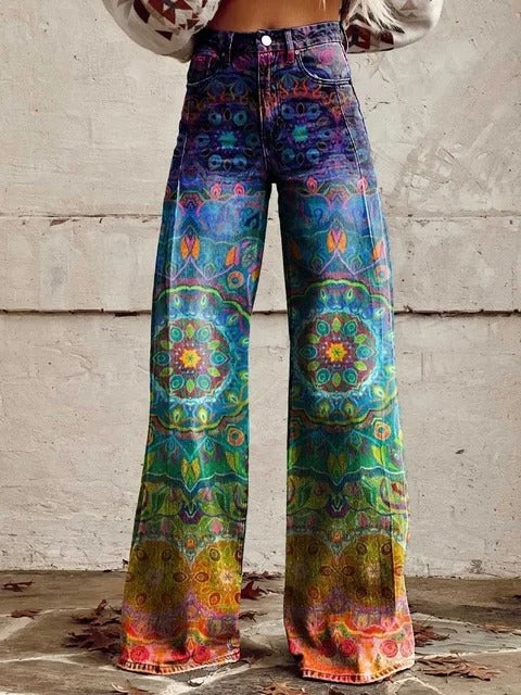 Brielle - Kaleidoscope Dream Wide-Leg Pants