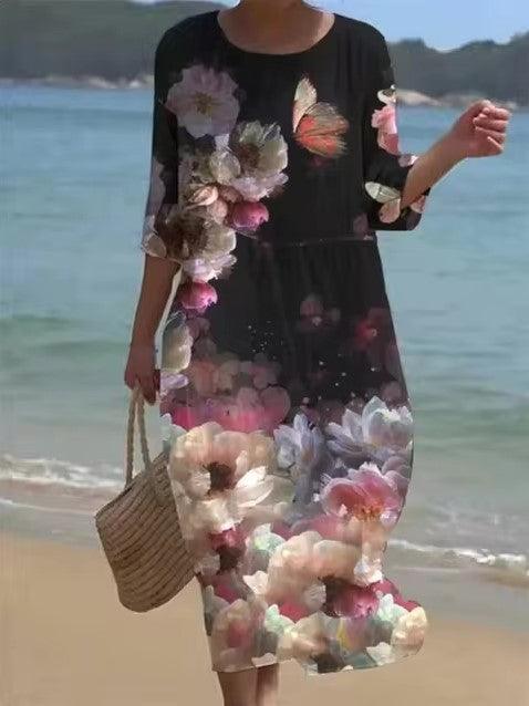 Farah - Elegant Floral Dress