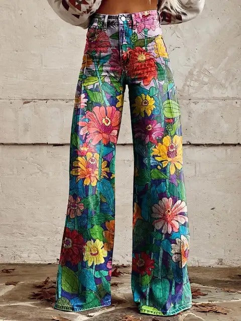 Zyra - Garden Bloom Wide-Leg Pants