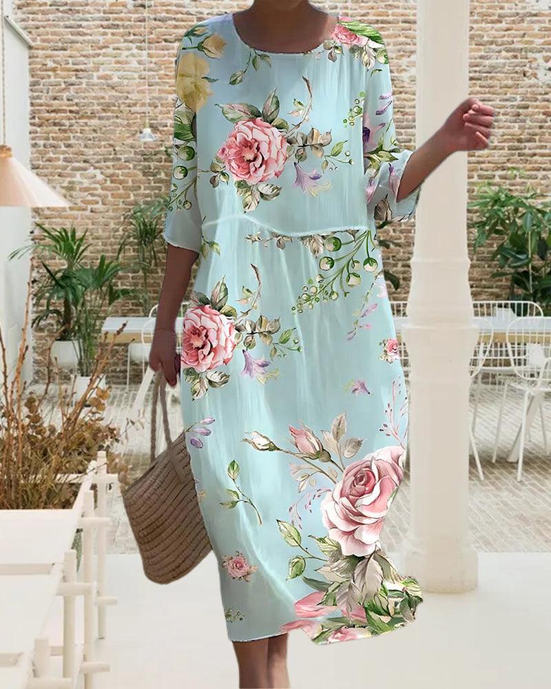 Farah - Elegant Floral Dress