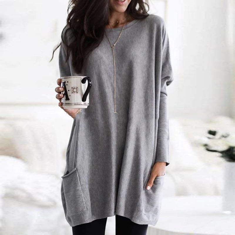 Iris - Pocket Long Sleeve Sweater