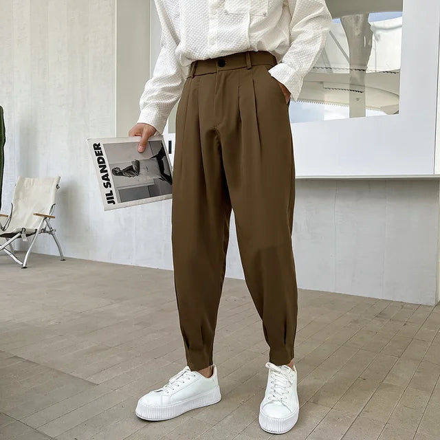 Raino - Suit trousers with tight ankle cuffs