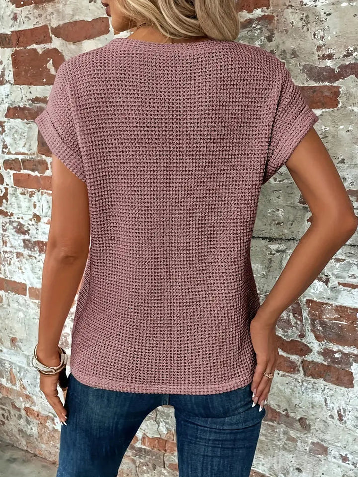 VOGUE™ - Casual Knitted Top With O-Neck