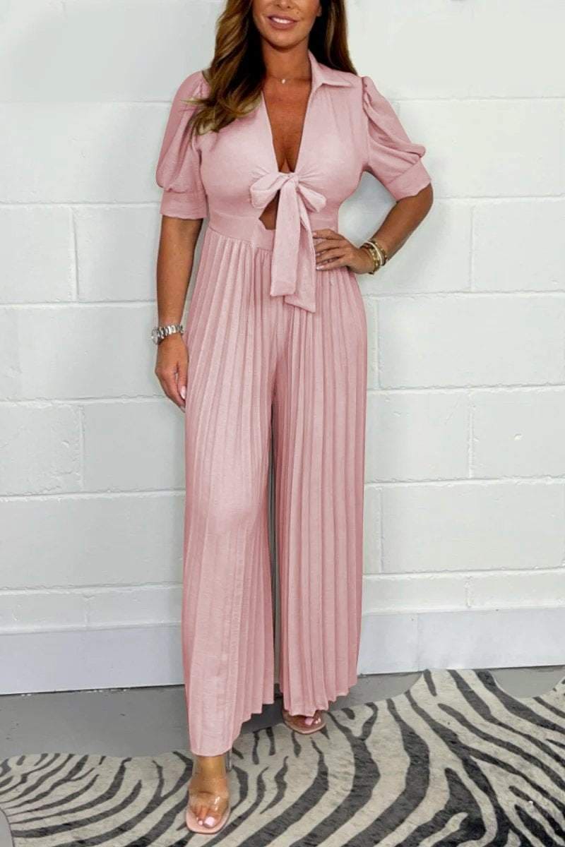 Rachel - Comfy Pleated Jumpsuit