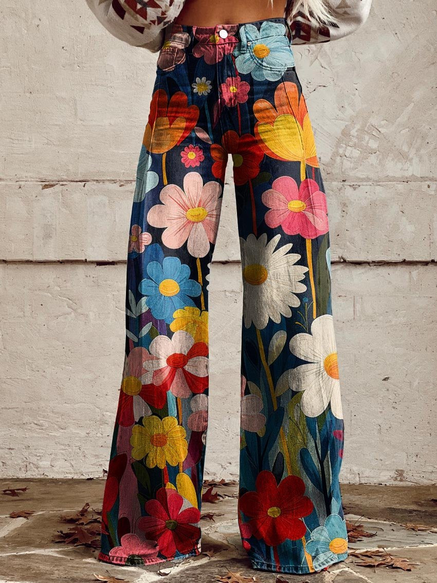 Anastasia - Wide Floral Pants