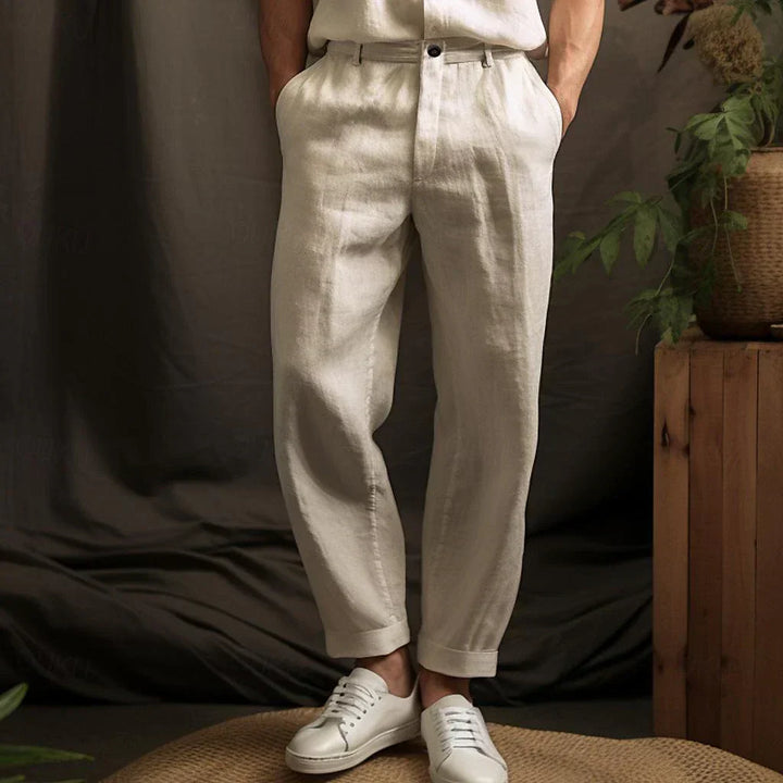 James - Loose cotton linen men's trousers