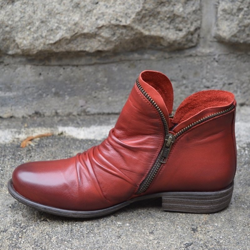 Neo - Leather Boots with Zip