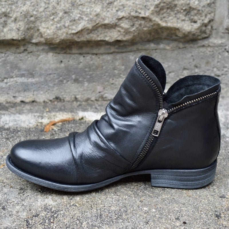 Neo - Leather Boots with Zip