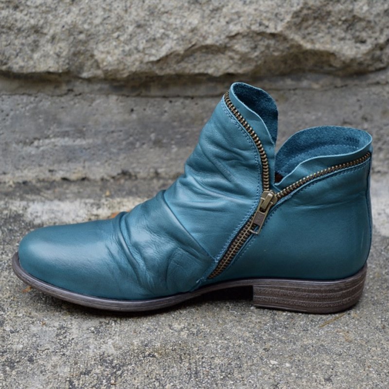 Neo - Leather Boots with Zip